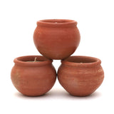 Dalit Karan Clay Pot Candle x 3