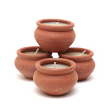 Dalit Murgan Clay Pot Candle x 4