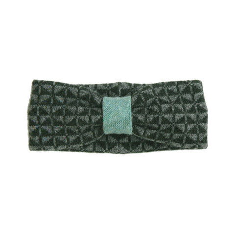 Rose B. Brown Chequer Headband - Spruce