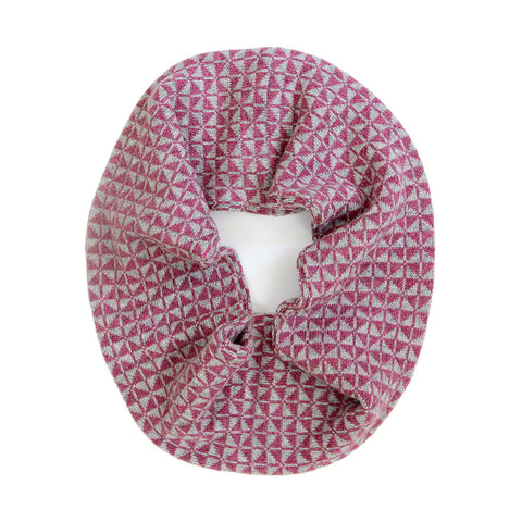 Rose B. Brown Chequer Circle Scarf - Rose