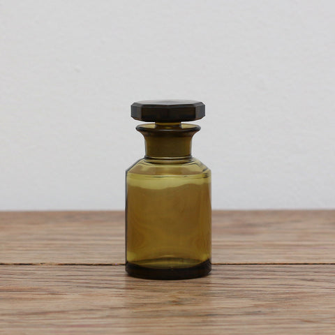 Vintage French Apothecary Glass Bottle Small